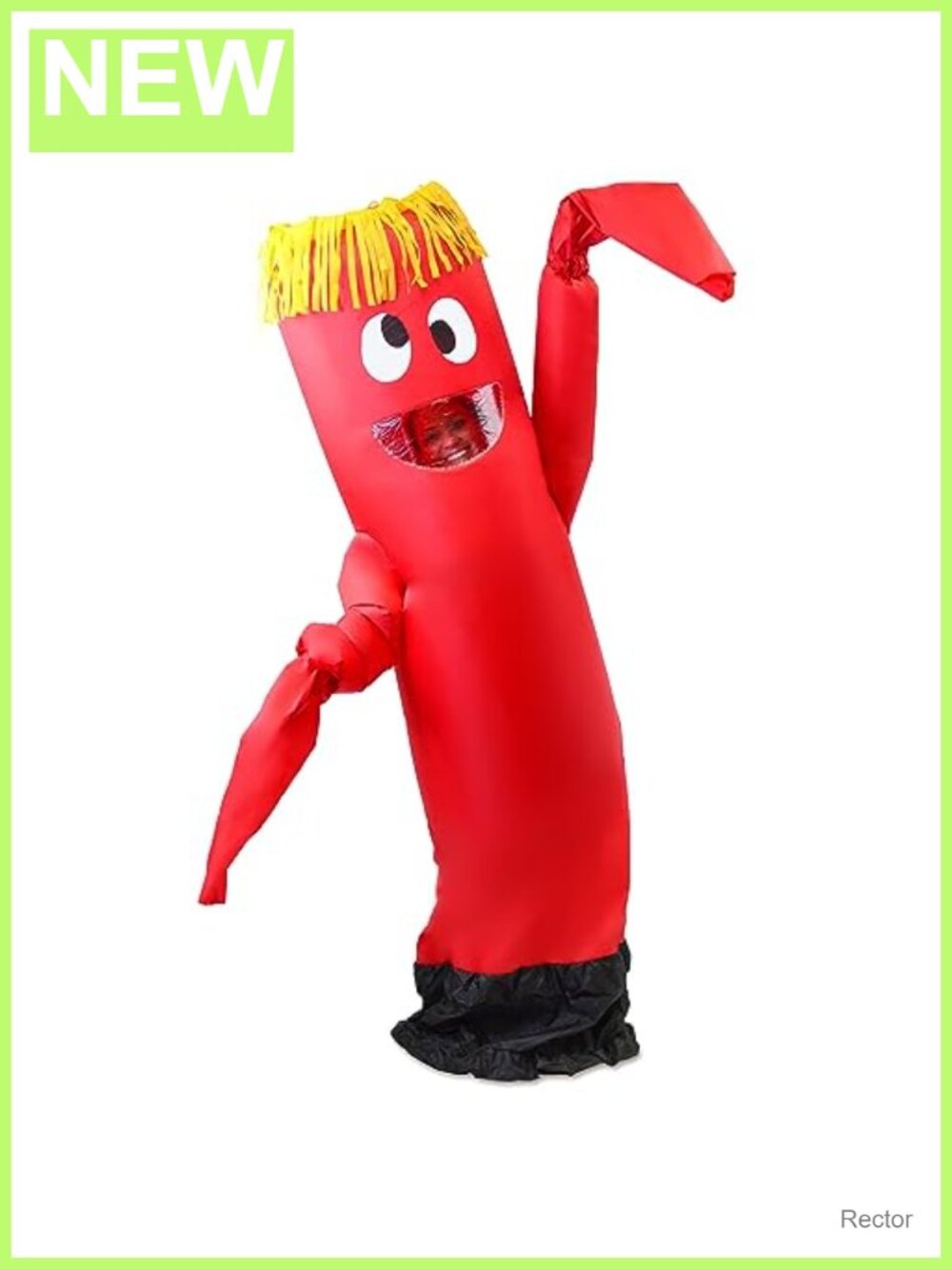 Inflatable Tube Man Costume Adult Wacky Arm Blow Up Suit Halloween